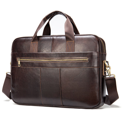 leather retro casual briefcase light business