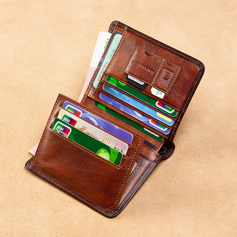 all in one short money leather ultra thin mens wallet