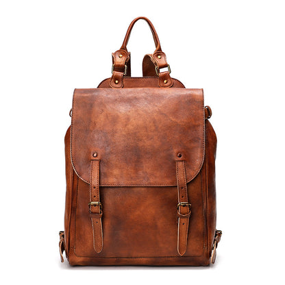 fashion leather casual business mens backpack