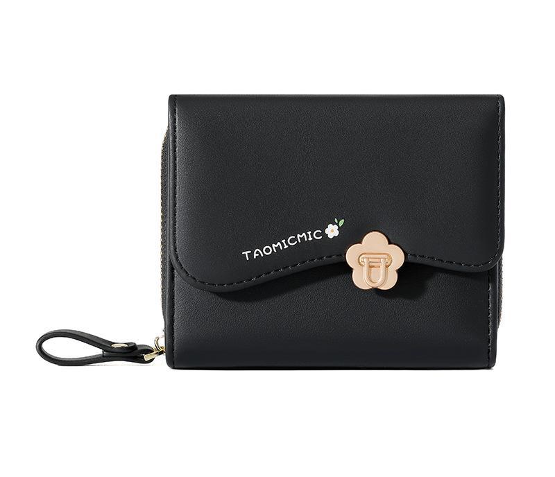 flower short european and american ladies wallet fashion design