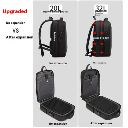 mens backpack security lock backpack business