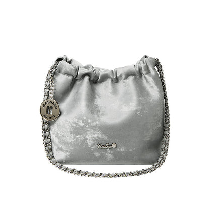 autumn and winter cross body bag female chain bucket shoulder leather women bag