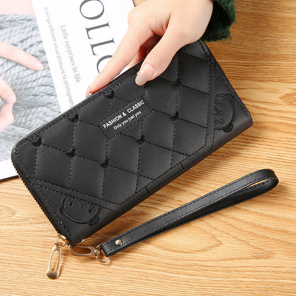 womens wallet long fashion single zipper