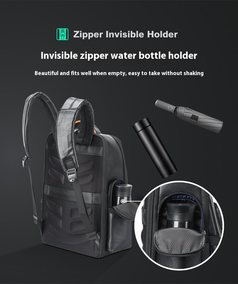 Genuine Leather Men's Commuter Backpack First Layer Cowhide