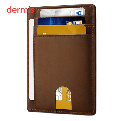 card holder leather foreign trade men rfid anti theft swiping european and american card holder male amazon hot products card holder