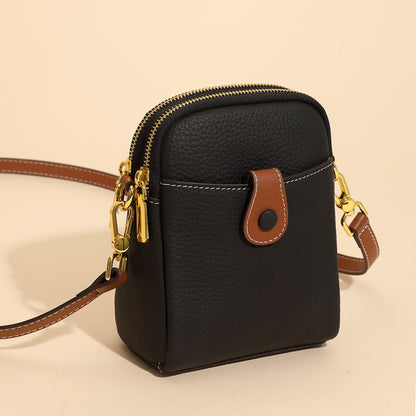 lychee pattern mobile phone bag small high quality leather crossbody bags for women wallet