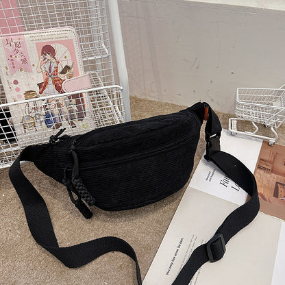 korean preppy style casual crossbody shoulder bag striped minimalist ins