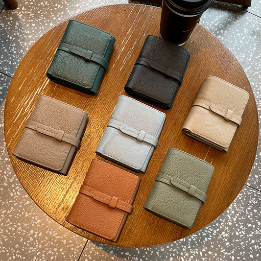 womens first layer cowhide wallet short