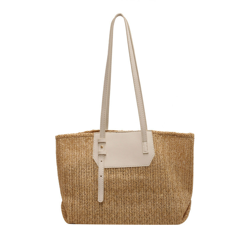 woven large capacity fashion handbag