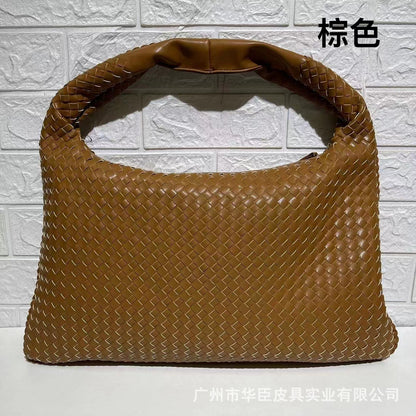 woven bag womens large large capacity shoulder handbag