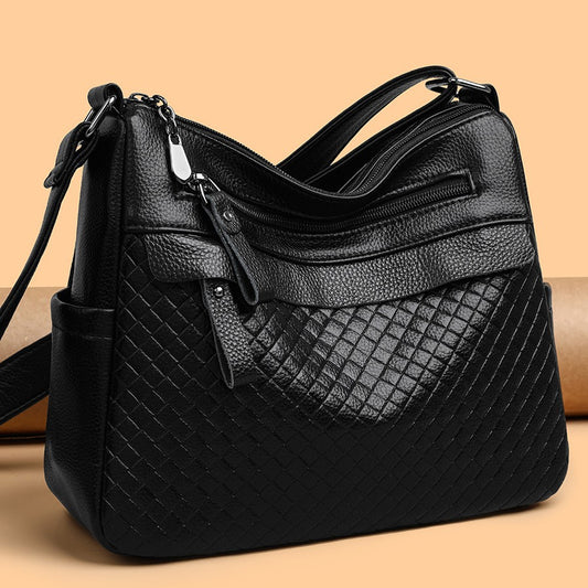 Women's Multi-Layer, High-Capacity, Soft Leather Versatile Crossbody Bag