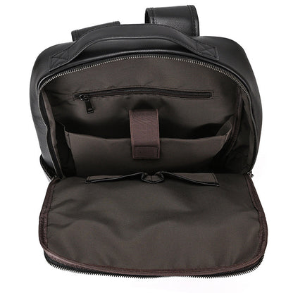 high end mens leather large capacity backpack 16 inch