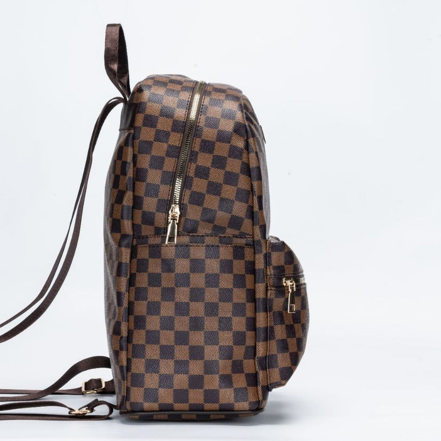 womens classic checkered vintage backpack