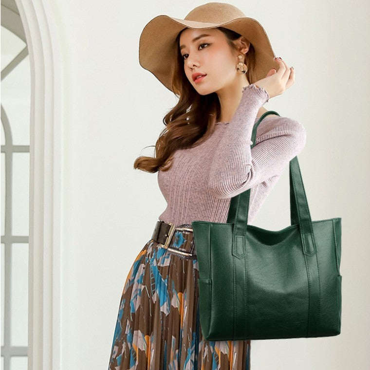retro large capacity womens shoulder bag