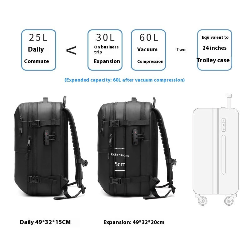 mens expansion backpack dry wet separation