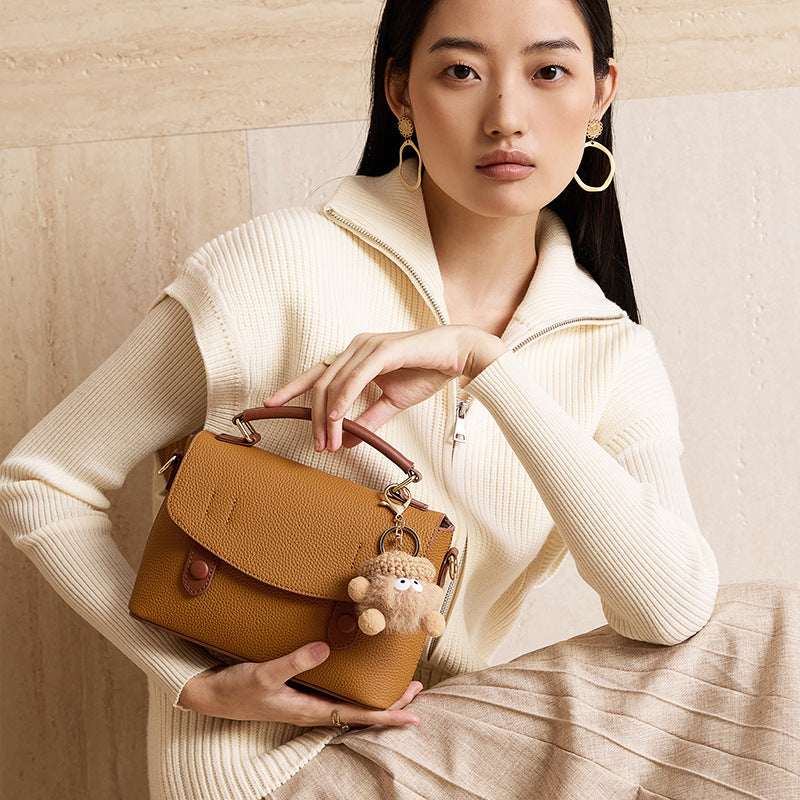 Womens First-Layer Cowhide Cambridge Bag