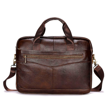 mens first layer cowhide vintage handbag