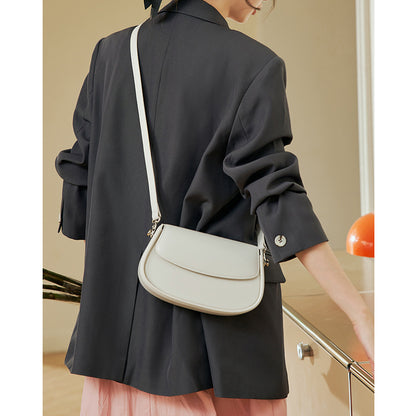 fashion underarm bag saddle bag crossbody genuine leather bag