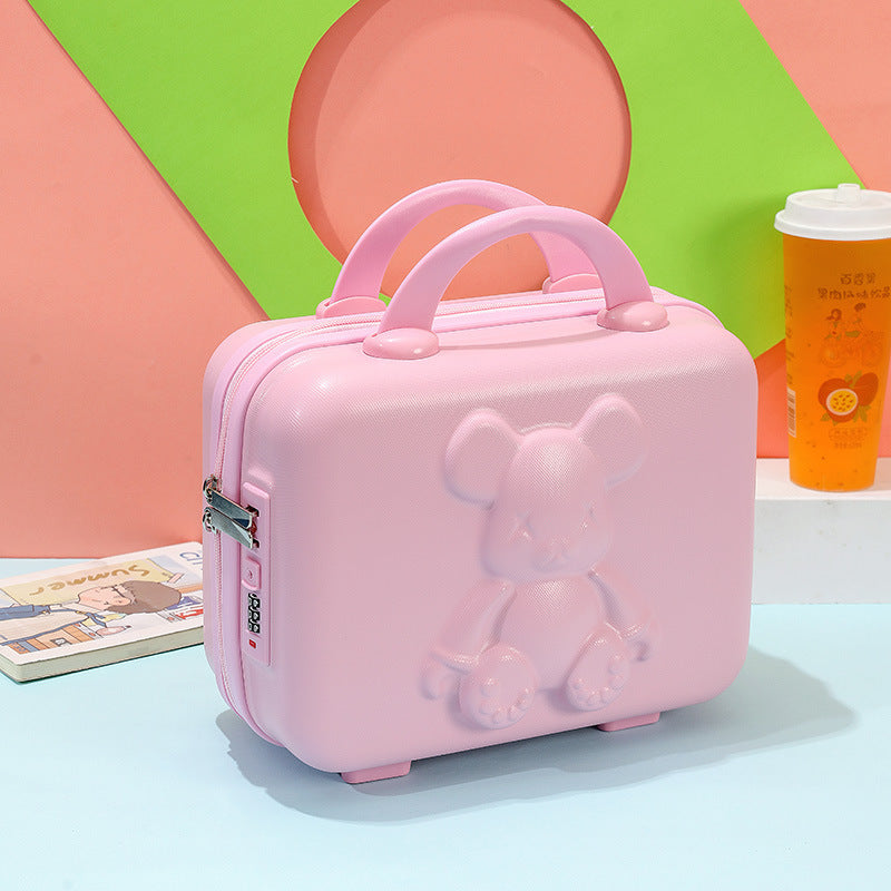 14 inch cartoon cute bear password suitcase