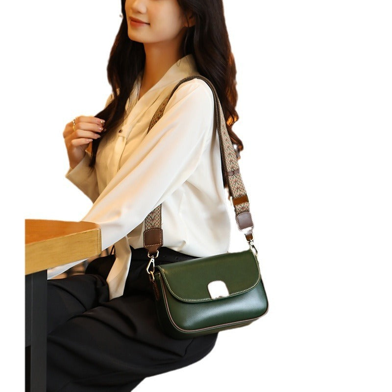 genuine leather womens bag first layer vegetable tanned portable crossbody