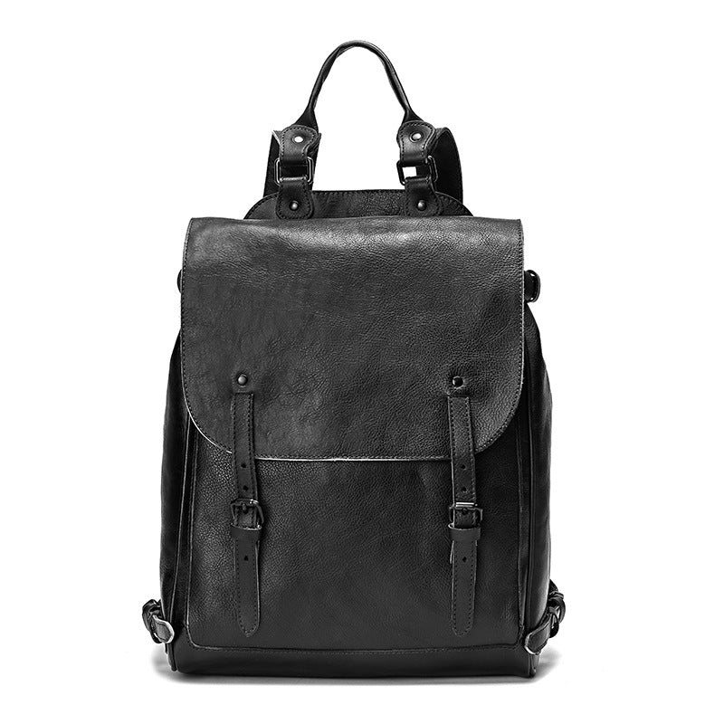 fashion leather casual business mens backpack