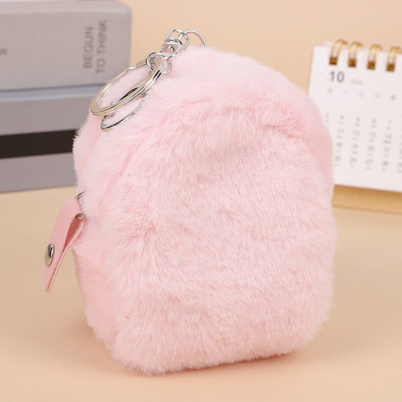 plush mini wallet small earphone storage key case