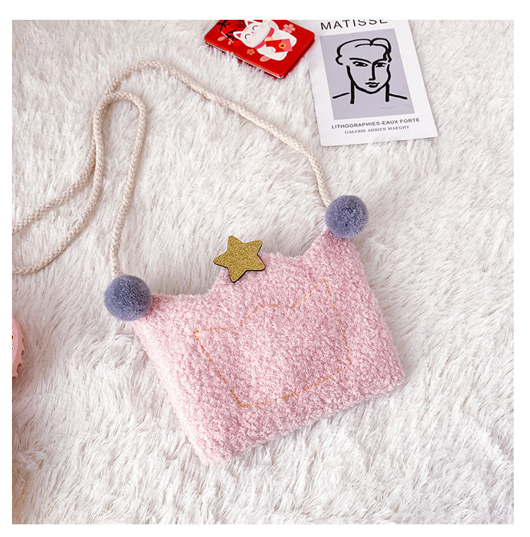 Small Wool Velvet Bag Female  Japanese  Cute Girl Portable  Small Satchel