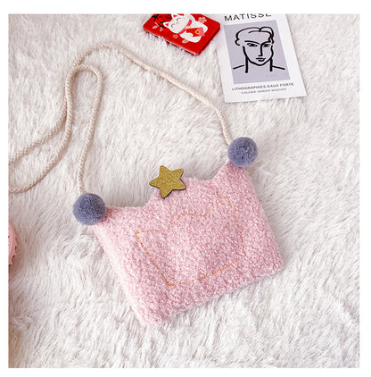 Small Wool Velvet Bag Female  Japanese  Cute Girl Portable  Small Satchel