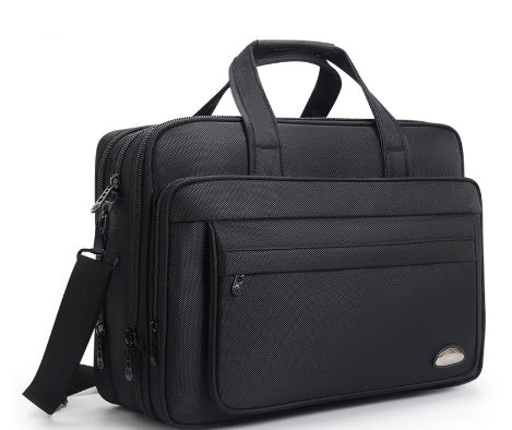 large capacity briefcase mens business canvas portable