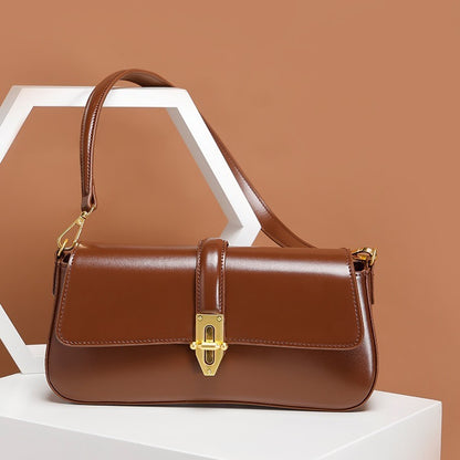 advanced texture wild baguette armpit crossbody leather womens bag