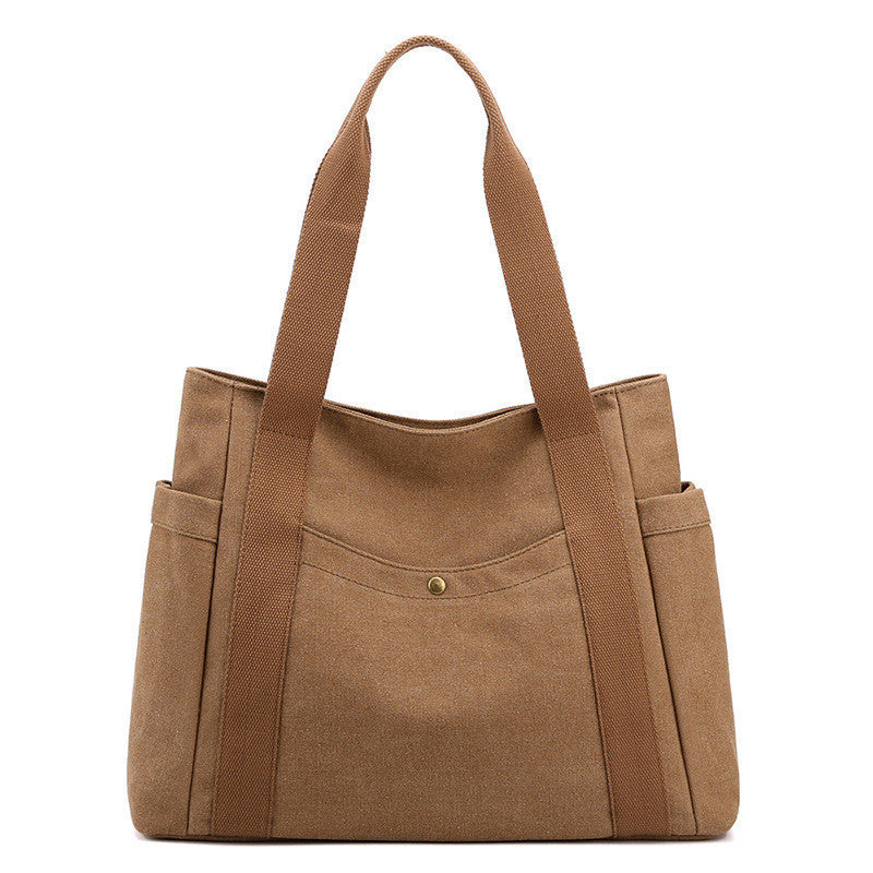 Shoulder Bag Female Bag Large Capacity Multi-pocket Fabric Bag