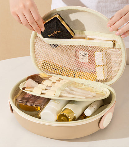 Dopamine-color Shell-shape Cosmetic Bag Multi-purpose Handbags For Women Cosmetics Portable Outing Anti-fall And Dirt-resistant Storage Bags