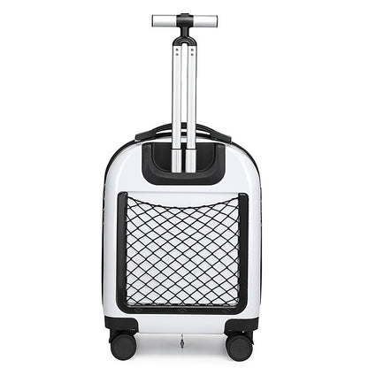 transparent breathable portable bag expandable trolley backpack