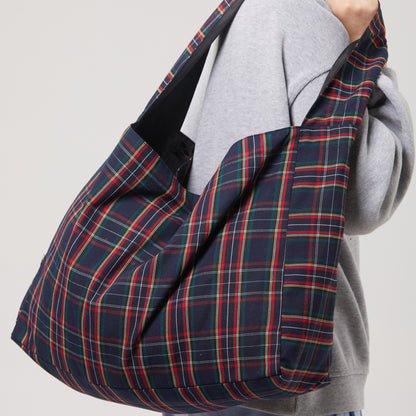 Retro Plaid Portable Large Capacity Shoulder Bag
