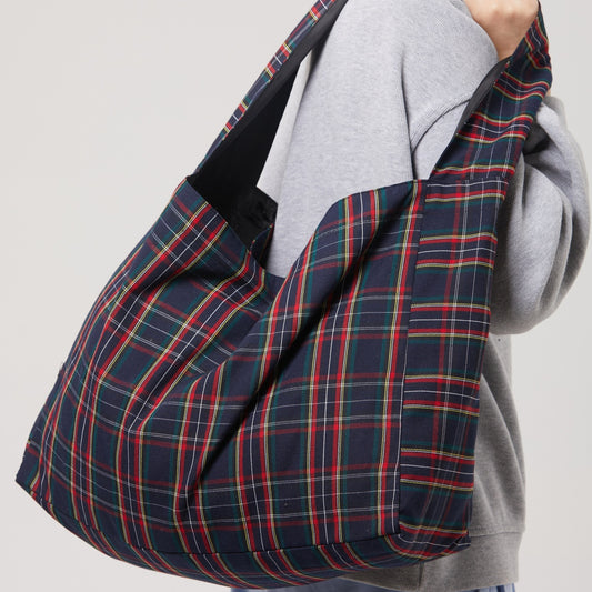 Retro Plaid Portable Large Capacity Shoulder Bag