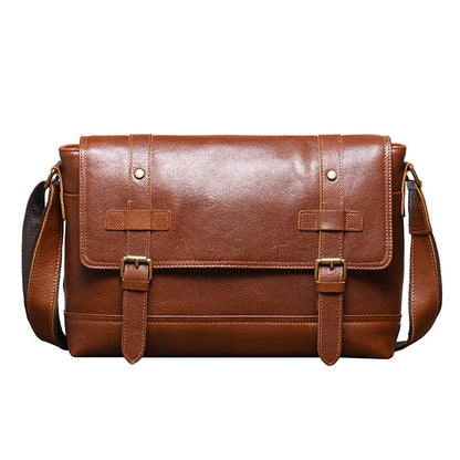 vintage leather mens bag large capacity
