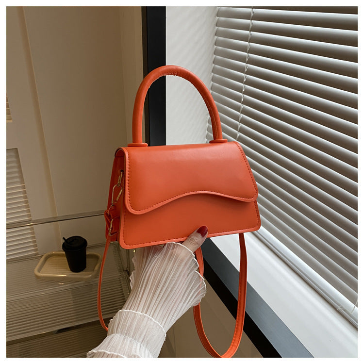 fashion messenger bag simple solid color tote