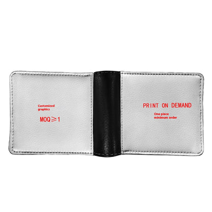 mens pu wallet creative pattern printing fashion