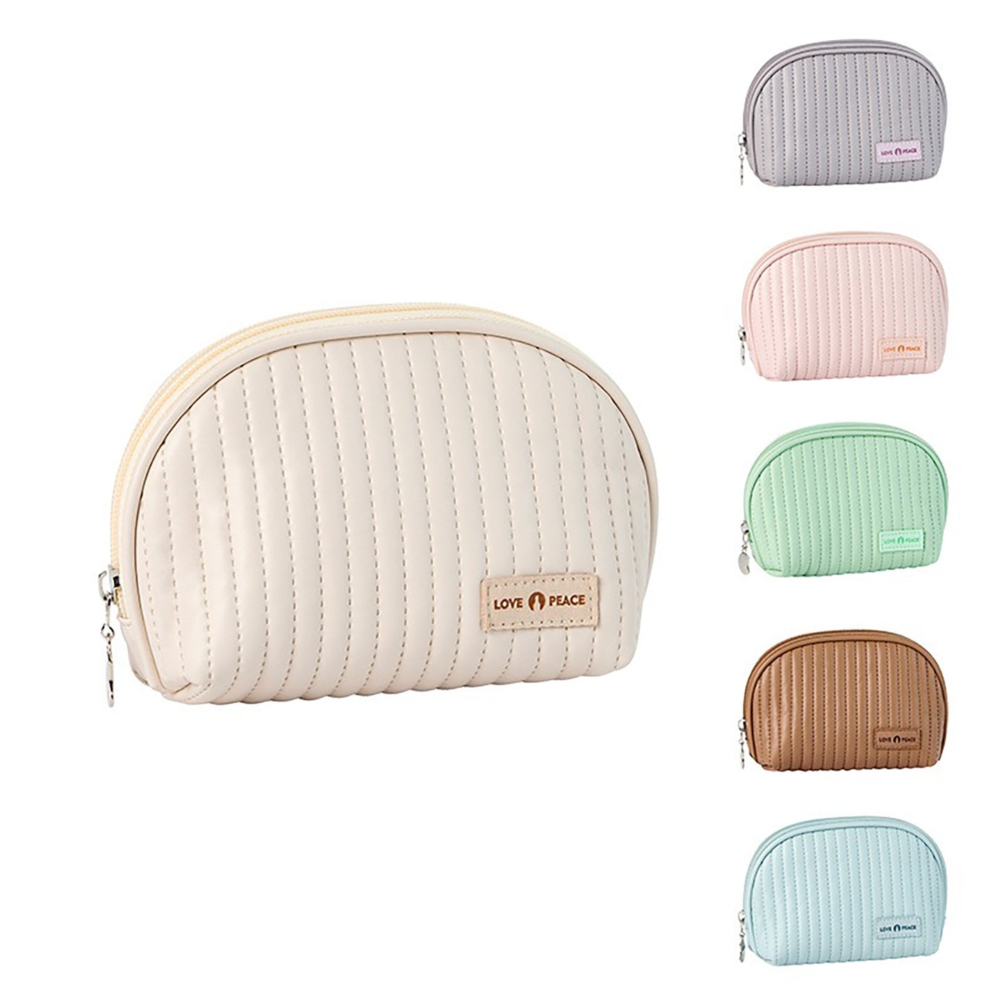 round cake cosmetic bag cosmetic bag cute travel organizer pouch set for women pu leather waterproof wash bag large capacity advanced feeling portable cosmetic bag