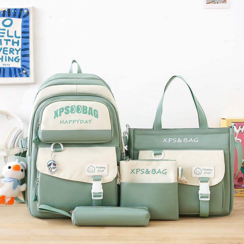 four piece ins schoolbag for junior and senior high schools