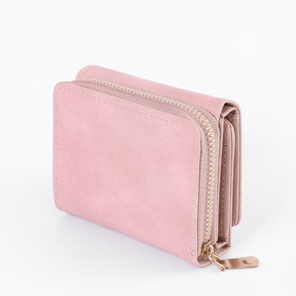 womens simple fashion personality frosted wallet