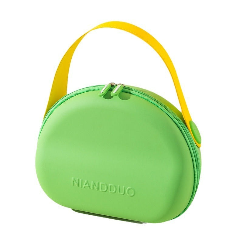 Dopamine-color Shell-shape Cosmetic Bag Multi-purpose Handbags For Women Cosmetics Portable Outing Anti-fall And Dirt-resistant Storage Bags