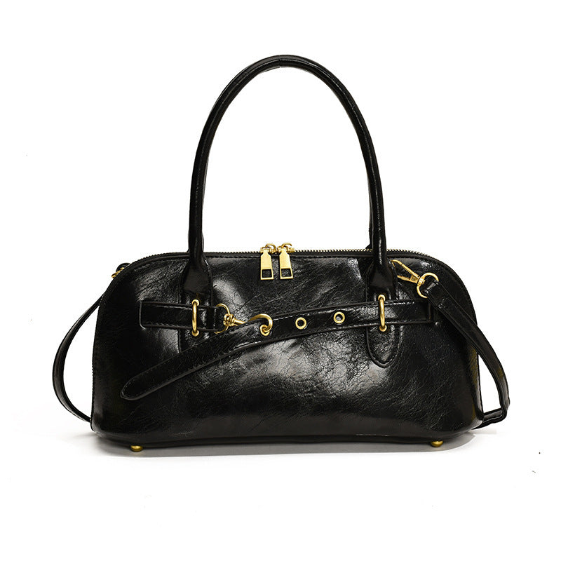 retro portable fashion shoulder bag simple large capacity crossbody bag