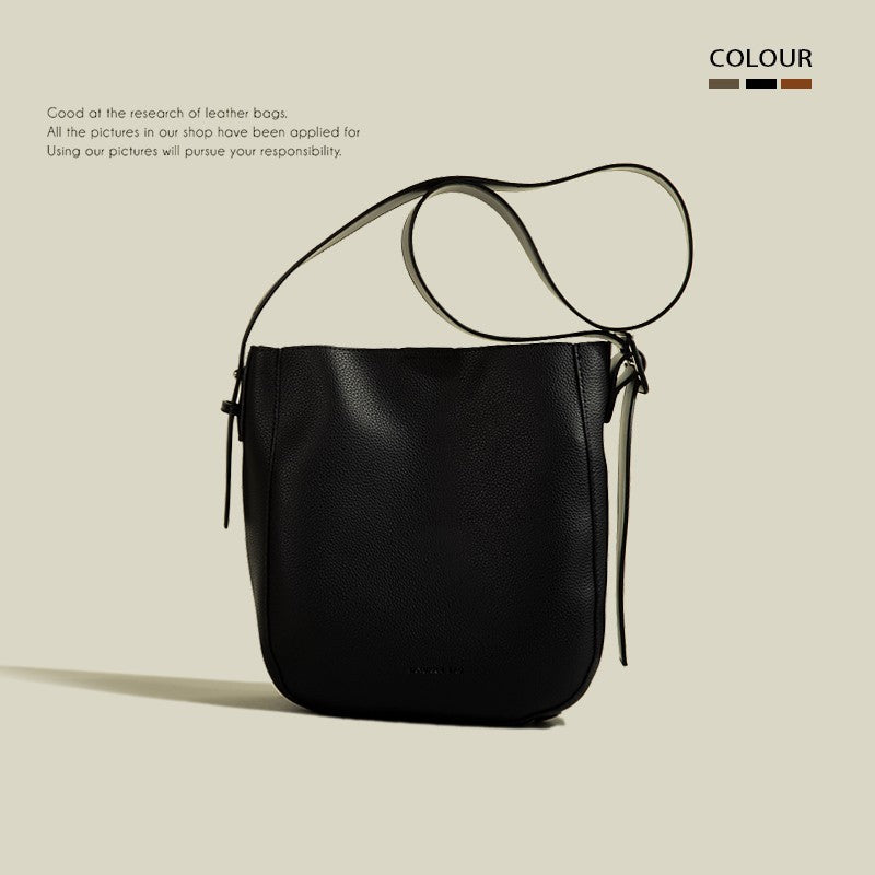 one shoulder cross body bucket bag women