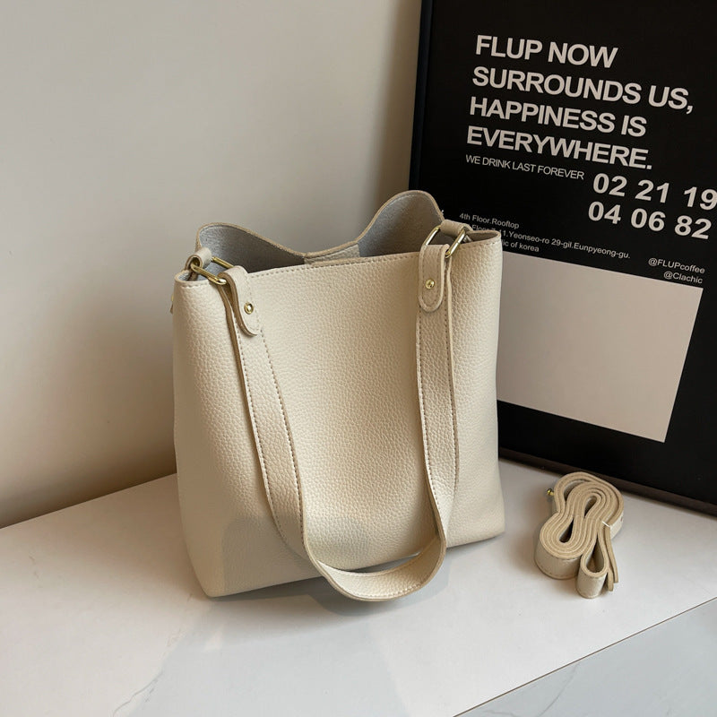 womens large capacity crossbody bucket bag