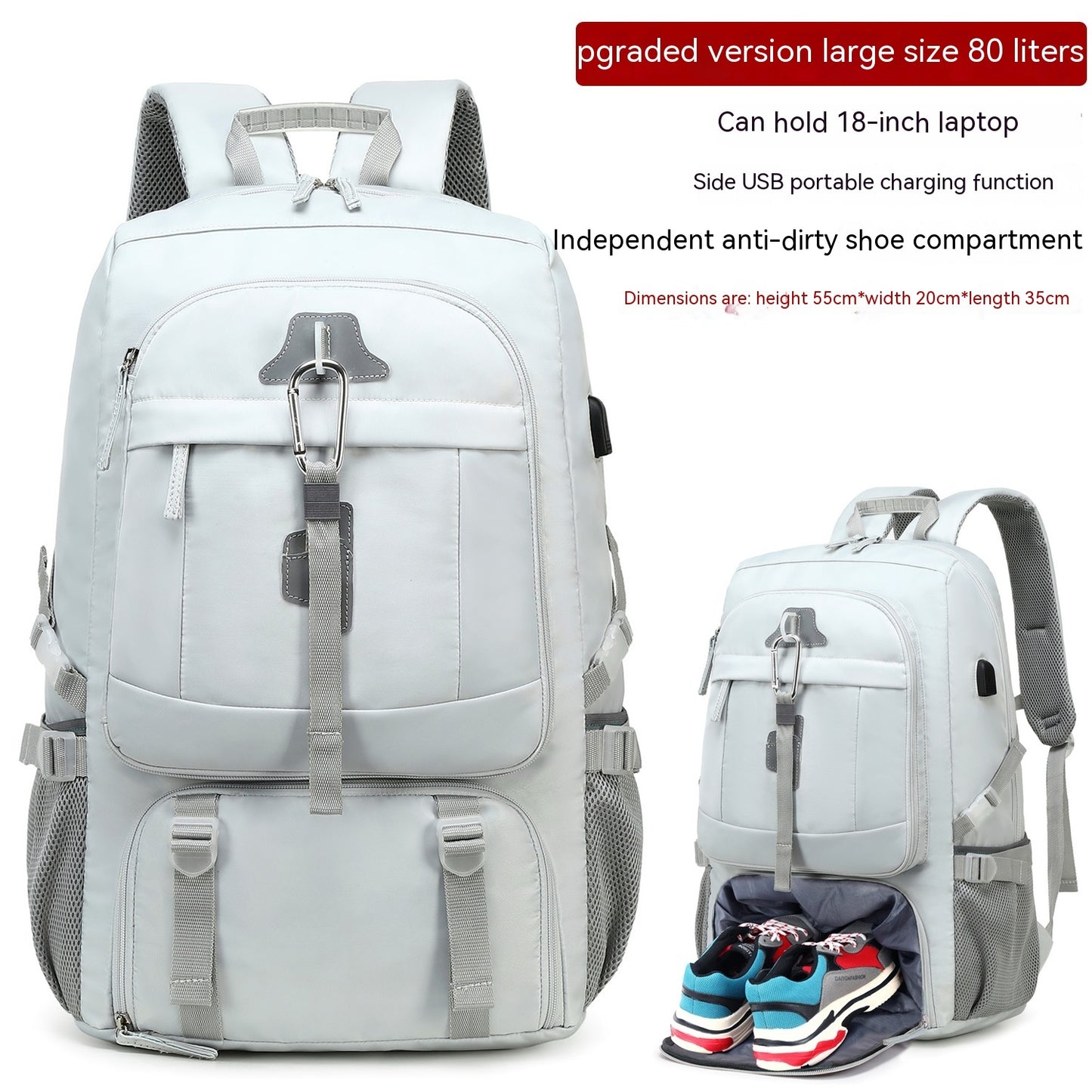 large capacity business short trip mens backpack travel