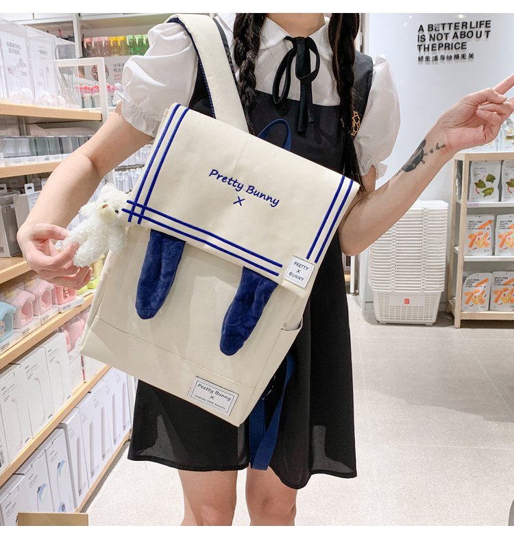 cute and adorable rabbit ears backpack