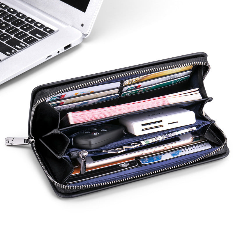 mens long clutch polyester wallet