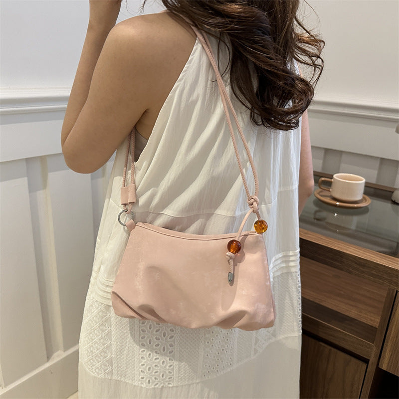 womens fashion new chinese style solid color single shoulder bag