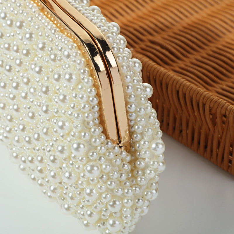 womens fashion pearl pearl embroidery dinner bag